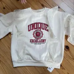 トレーナー フリルトレーナー 裏起毛 ホワイト FRIFUL