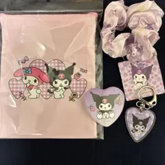 クロミ　まとめ売り　巾着、シュシュ、キーホルダー、缶バッジ４点セット