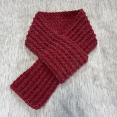 ♡マフラー　ハンドメイド　赤