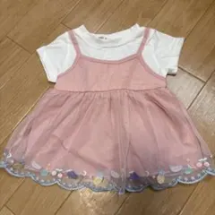 トップス ピンク レース 80cm