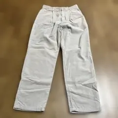 ハニーズ　グレー　コーデュロイパンツ タック入り