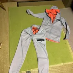 asics フリースジャージ上下セット　蛍光色　M 美品