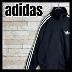 adidas ジャージ トラックジャケット オシャレ ストリート ブラック 古着