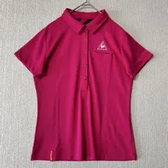le coq sportif /ピンク ポロシャツ ゴルフウェア バックプリント