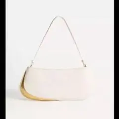 【美品】ZARA ハンドバッグ ホワイト ゴールド