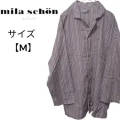 ミラショーン ストライプ 長袖シャツ 刺繍ロゴ マルチカラー サイズMのサムネイル