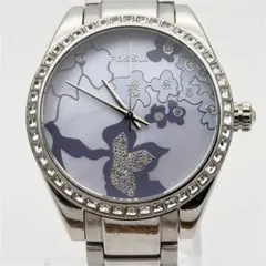 FOSSIL F2 ES1957 ライトパープル 花柄 レディース 腕時計