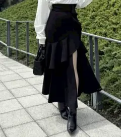 rienda フリルスリットハイウエストスコートショートパンツ 秋服 冬服