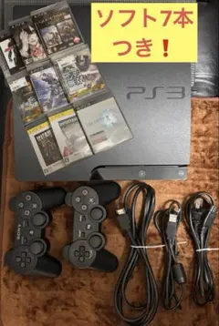 PS3 160GB本体CECH-3000コントローラー2個HDD1.5tb換装