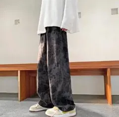 パンツ　ブラウン　韓国　コーデュロイ　ストリート XL