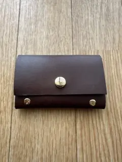 ブラウンレザー 名刺入れ カードケース