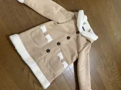 moujonjon ベージュ フリースコート 120cm