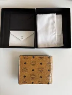 MCM ブラウン 二つ折り財布