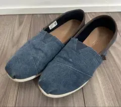 TOMS トムス メンズ スリッポン デニムブルー ブラウン 27 M9