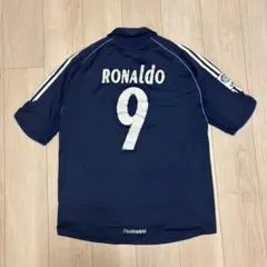 【美品】レアルマドリード　ユニフォーム　ネイビー　長袖　製　CL仕様 レアルマドリード ユニフォーム ネイビー 長袖 adidas製 CL仕様 2XL
