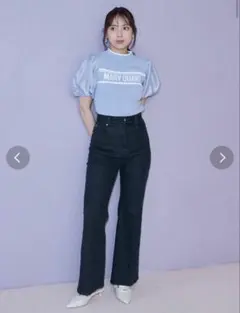 MERCURYDUO× MARY QUANTコラボ 異素材パフスリーブニットのサムネイル