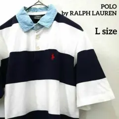 90s POLO by RALPH LAUREN 太ボーダー ポロシャツ 半袖