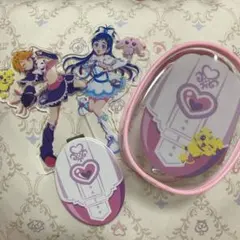 ふたりはプリキュア　サンキューマートコラボ　アクスタ　ポーチ　ミラー