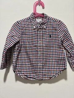 美品！本日限定価格！ラルフローレンチェック柄ボタンダウンシャツ長袖 サイズ90