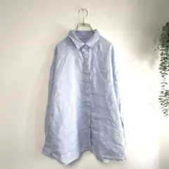 レディース 青シャツ