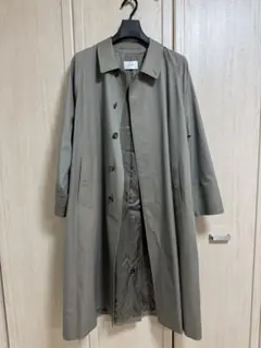 スビンコットン 100/3 玉虫　ギャバジンバルマカンコート(KHAKI)