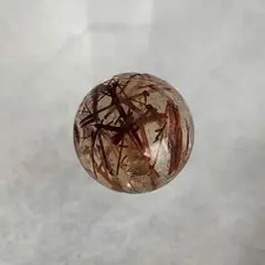 レッドブラウン ルチル クォーツ 粒売り 1125e 8.4mm アクチノライト