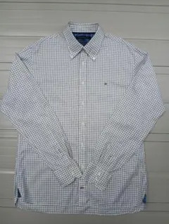 【未使用】トミーヒルフィガー80's 2ply チェック柄シャツLデッドストック