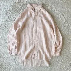 未使用品 ラルフローレン リネン シャツ ブラウス S 白オレンジ ストライプ