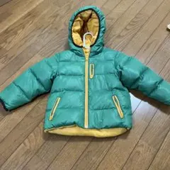 ダウンコート 100cm 緑と黄色　GAP