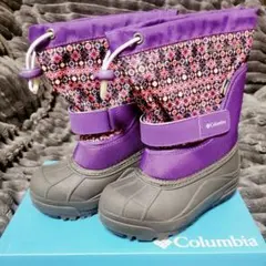 Columbiaコロンビア キッズ スノーブーツ 防寒ブーツ 花柄 17cm