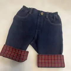 【美品】ファミリア 5分丈パンツ　90