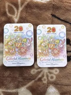 【美品】ダッフィーとフレンズ 20周年 ステッカー 2枚セット