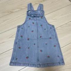 さくらんぼ刺繍 デニム ジャンパースカートのサムネイル
