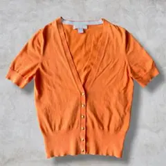 BANANA REPUBLIC 半袖カーディガン XS オレンジのサムネイル