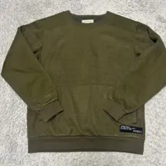 AVIREX ミリタリー 裏起毛 カーキ ニット セーター