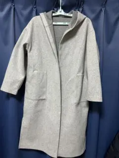 お値下げ　GU フード付きグレーロングコート