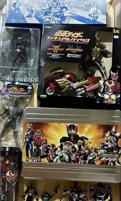 北木箱　仮面ライダーまとめ売りフィギュアバイクホルダーグラスアケーススタンブラー