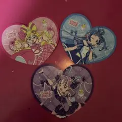 プリキュア ハート型キャラクターカード 3枚セット
