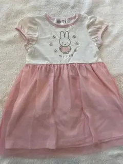 ミッフィー ワンピース 90㎝★チュールスカート 半袖 バースデイ 子供服ピンク
