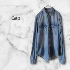 ギャップ Gap 1969 メンズデニムシャツ S ブルー