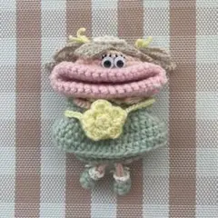 パクパクモンスター　女の子　キーケース　ハンドメイド