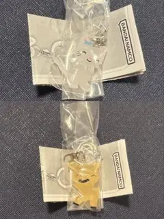 ノンタン　めじるしアクセサリー　ガチャ　ぶたさん　タータン2個セット