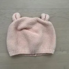 新品未使用　GAP ベビー ニット帽 ピンク くま耳 48cm
