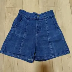 グローバルワーク　デニムハーフパンツ 150cm ウエストゴム　アンドユアエニー