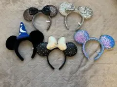 ミッキー・ミニー耳カチューシャ5個セット