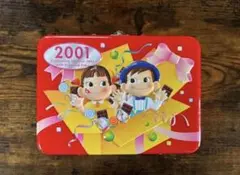 不二家 ペコちゃん ポコちゃん 2001年記念 小物入れ 레트로 トランク缶