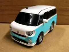 ダメージあり★ダイハツ ムーヴ キャンバス プルバックミニカー [水色x白色]のサムネイル