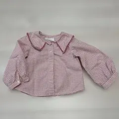 ZARA ピンク　チェック柄 長袖シャツ 3歳　98cm