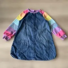 next 虹色デニムワンピース100