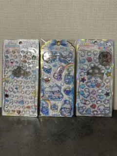 光るジュエルプチドロップあわわちゃん　ウォータインシール　3枚セット